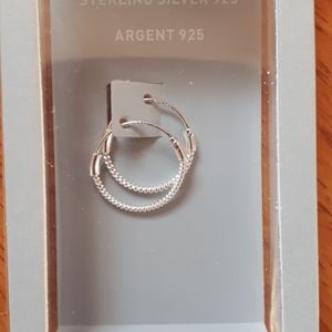 Sterling silver hoop earrings